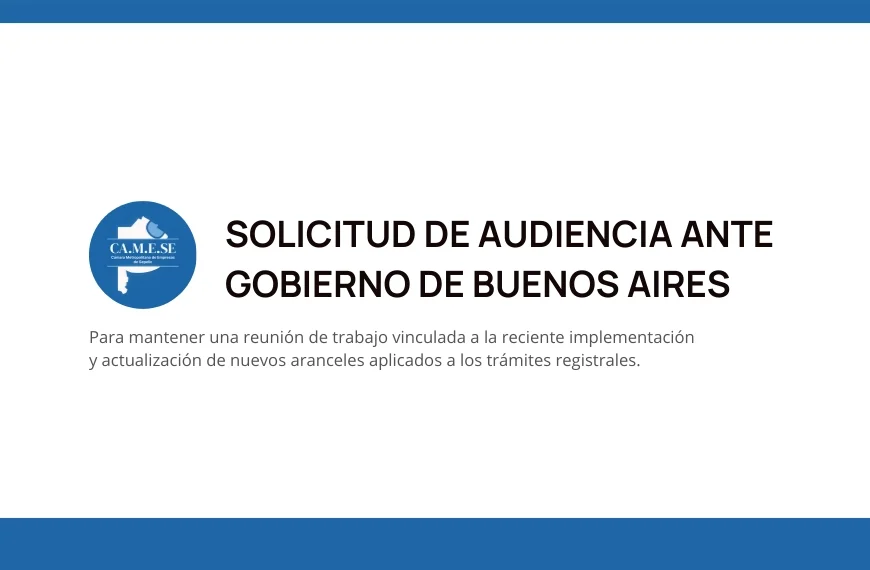 Solicitud de audiencia ante el Gobierno de la Provincia de Buenos Aires
